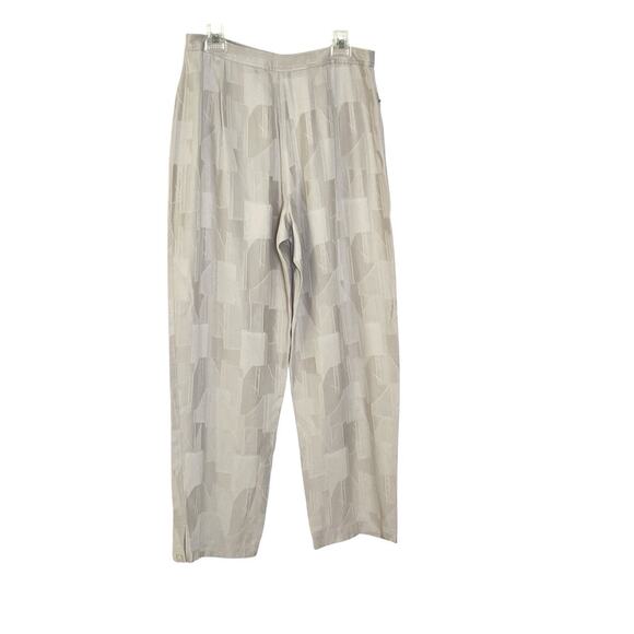 Westbound Dress Pants Size 14 Abstract Weave Pattern Tencel Fabric Beige Career - Picture 4 of 14